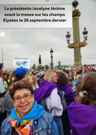 Jocelyne à paris pour le pape
